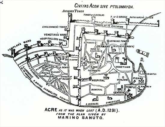 Acre as it was when lost (A.D. 1291) from (after) Marino the Elder Sanuto