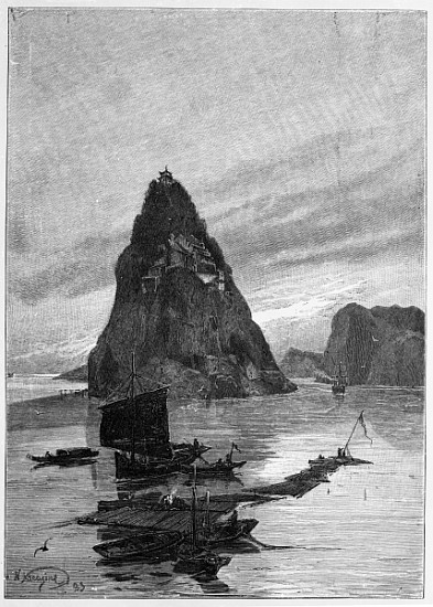 Rock of the Little Orphan on the Yangtze River from (after) Nikolay Karazin