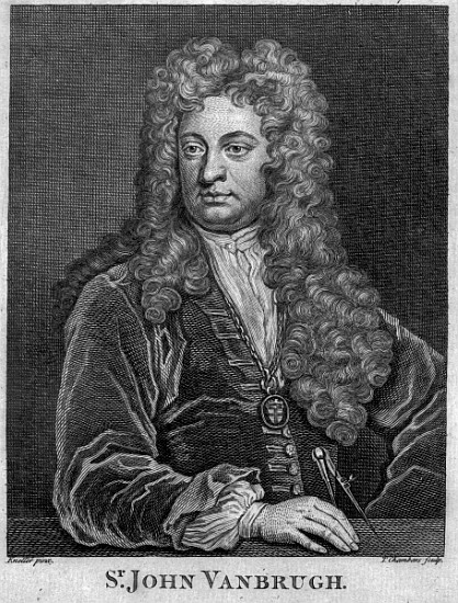 Sir John Vanbrugh; engraved by Thomas Chambars from (after) Sir Godfrey Kneller