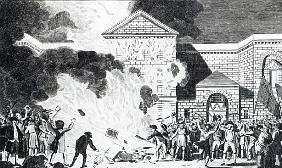 The Devastations occasioned the Rioters of London firing the New Gaol of Newgate and burning Mr. Ake