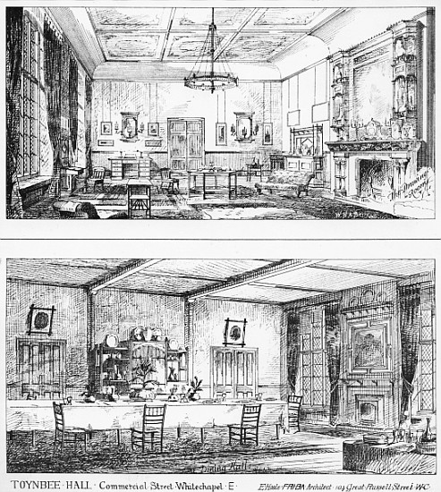 Interior of Toynbee Hall from (after) William H Atkin-Berry