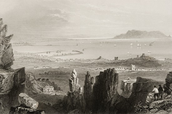 Dublin Bay from Kingstown Quarries, from ''Scenery and Antiquities of Ireland'' from (after) William Henry Bartlett