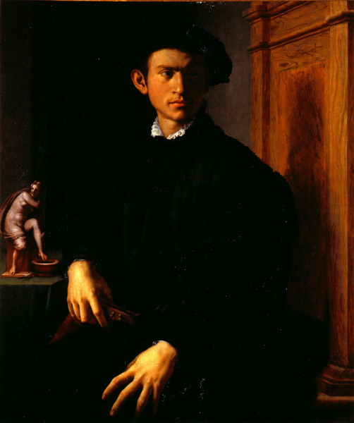 A.Bronzino / Young Man w.Lute /c.1530/40 from Agnolo Bronzino