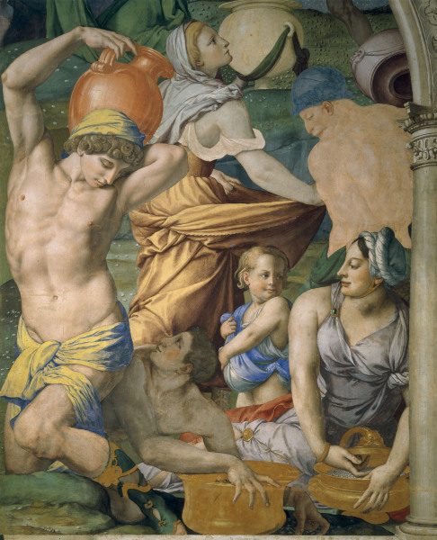 A.Bronzino, Manna collector, section from Agnolo Bronzino