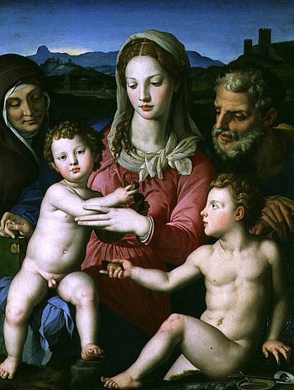Holy Family with St. Anne and the infant St. John the Baptist, c.1550 from Agnolo Bronzino
