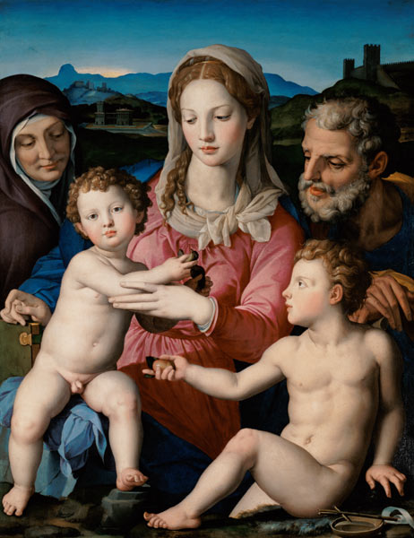 Die hl. Familie mit der hl. Anna und dem Johannesknaben from Agnolo Bronzino