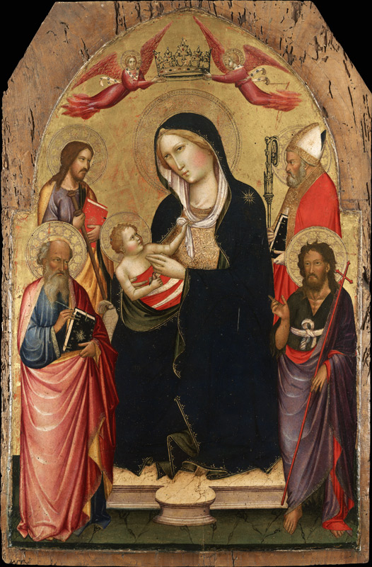 Madonna and Child with Saints John the Evangelist, John the Baptist, James of Compostela and Nichola from Agnolo Gaddi