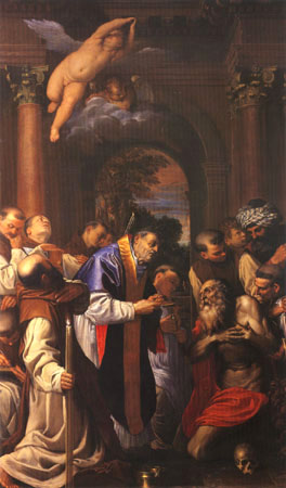 Die letzte Kommunion des heiligen Hieronymus from Agostino Carracci