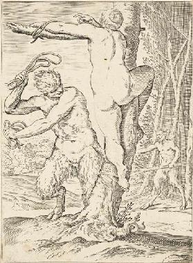 Satyr Whipping a Nymph