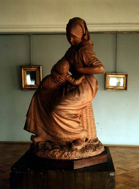 Peasant Woman with her Child, sculpture from Aime Jules Aime Jules Dalou