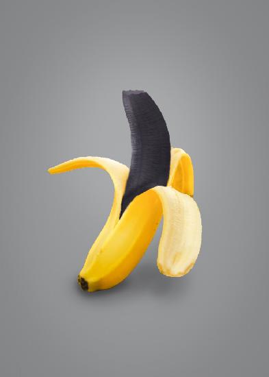 Schwarze Banane