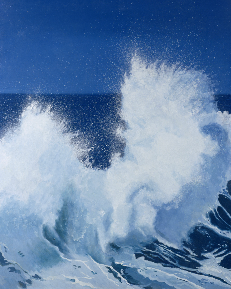 Two Little Waves Breaking, 1989 (oil on canvas)  from Alan  Byrne