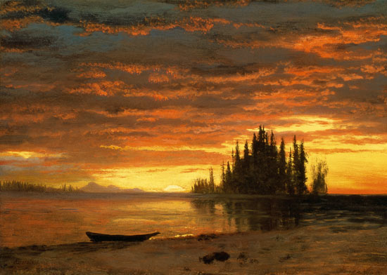 California Sunset (oil on paper) from Albert Bierstadt