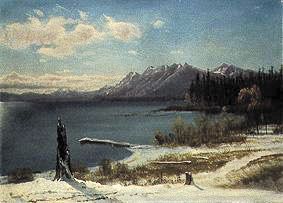 Winterlicher Lake Tahoe from Albert Bierstadt