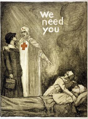 Red Cross Recruitment Poster, We Need You, pub.