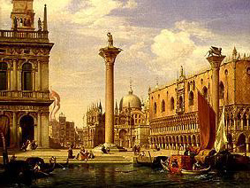 Ansicht der Piazzetta und Piazza di S.Marco in Venedig from Albert Emil Kirchner