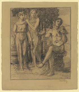 Apollon und zwei Musen