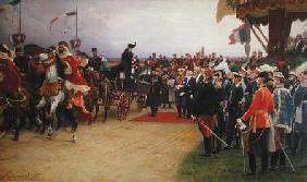 President Emile Loubet (1838-1929) Welcoming Tsar Nicolas II (1894-1917) and the Empress Alexandra (