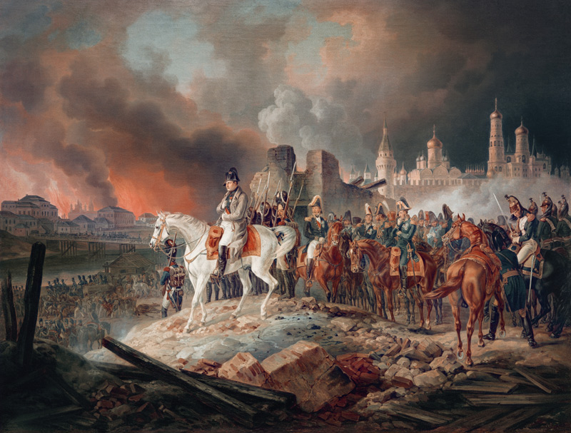 Napoleon Bonaparte in Moscow from Albrecht Adam
