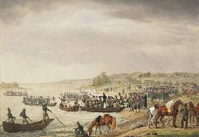 Italian Corp of Eugene Beauharnais Crossing the Niemen on 30 June 1812
