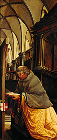 Passions/Sebastians-Altar in St. Florian Propst Maurer, Stifter des Altars. from Albrecht Altdorfer