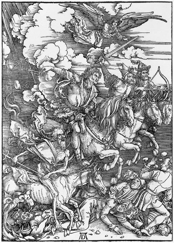 Apokalyptische Reiter (unkoloriert) from Albrecht Dürer