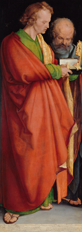 Die Vier Apostel, linker Teil - Die Heiligen Johannes und Petrus from Albrecht Dürer