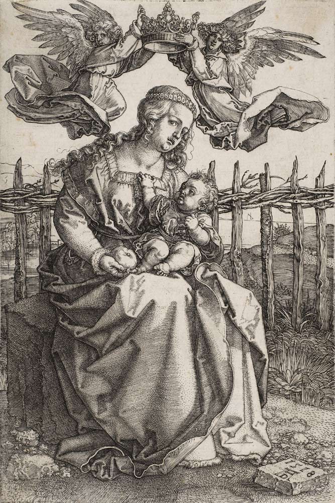 Virgin Mary Crowned By Two Angels from Albrecht Dürer
