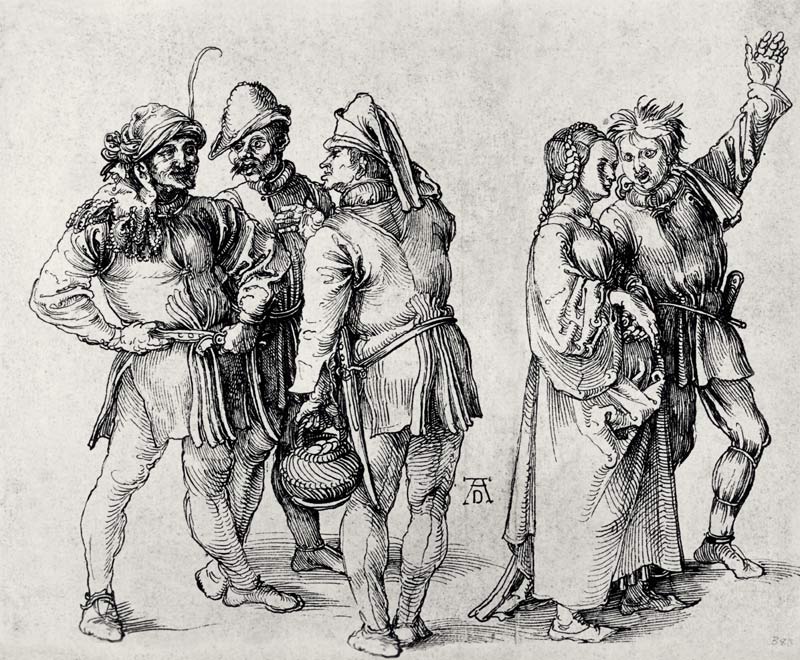 Marktbauern im Gespraech und junges Paar from Albrecht Dürer