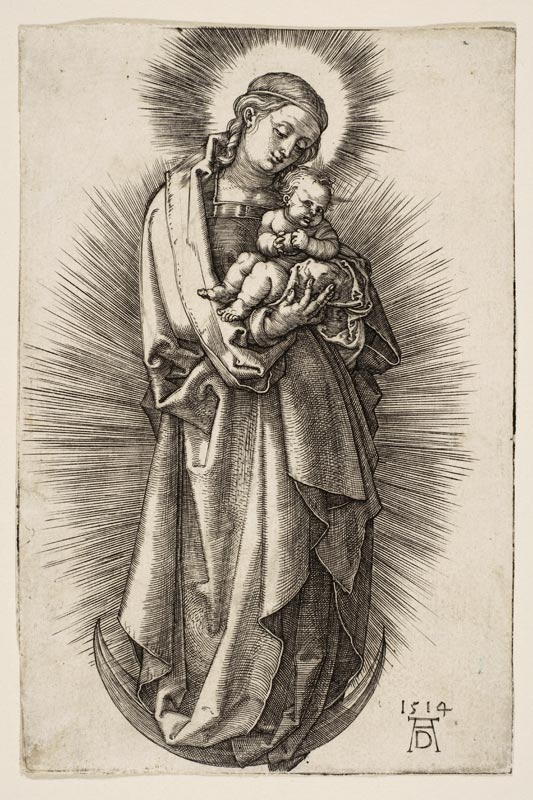 Virgin and Child on the Crescent with a Diadem from Albrecht Dürer