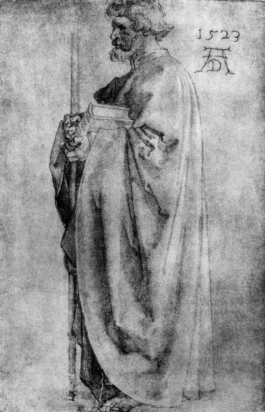 A.Dürer, Standing Apostle / Draw./ 1523 from Albrecht Dürer