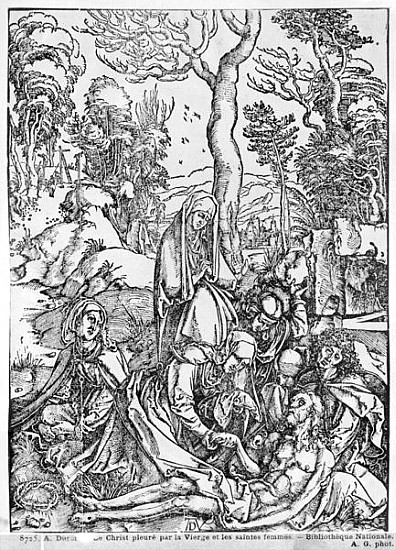 Christ mourned the Virgin and the female Saints, from ''The Great Passion'' series, 1497-1500 from Albrecht Dürer