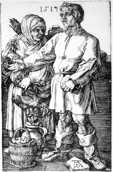 Dürer, Peasants at the Market/Engr./1519 from Albrecht Dürer