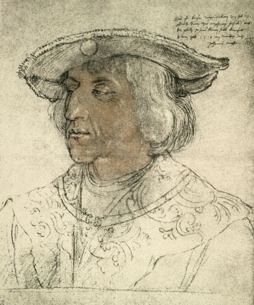 Emperor Maximilian I / Drawing / Dürer from Albrecht Dürer