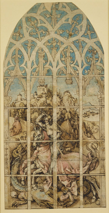 Entwurf für ein Glasgemälde mit dem Heiligen Georg from Albrecht Dürer