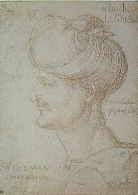 Head of Suleyman the Magnificent (1494-1566) from Albrecht Dürer