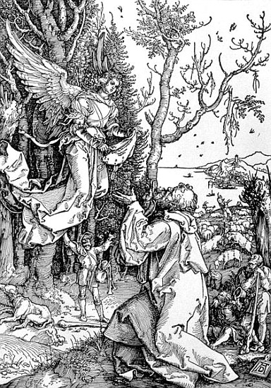 Joachim and the Angel from the ''Life of the Virgin'' series, pub. 1511 from Albrecht Dürer