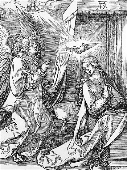 The Annunciation from the ''Small Passion'' series from Albrecht Dürer