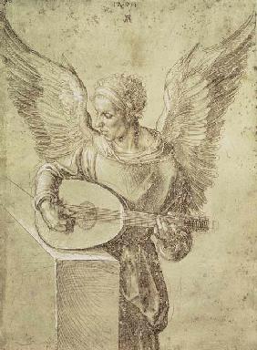 Angel playing a lute