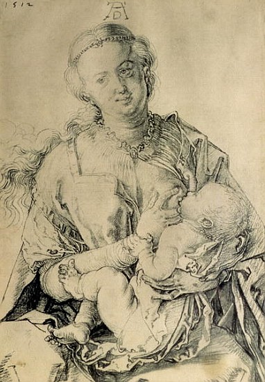 Virgin Mary suckling the Christ Child, 1512 (charcoal drawing) from Albrecht Dürer