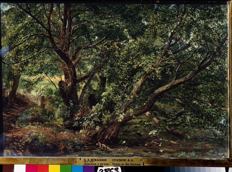 Trees at the stream from Alexander Andrejewitsch Iwanow