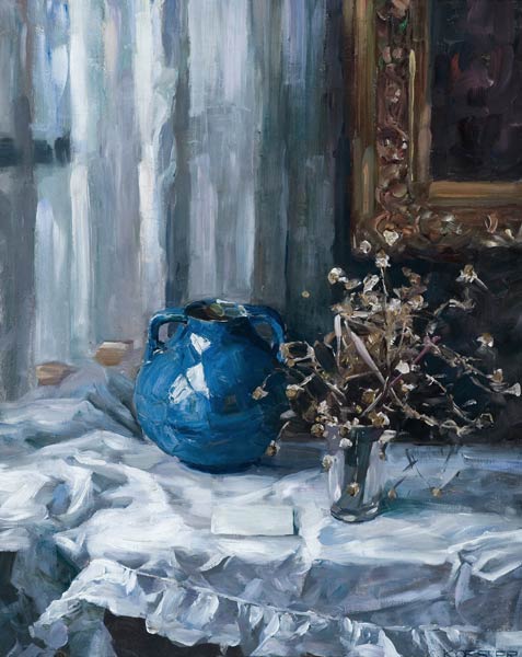 Stillleben mit blauer Vase from Alexander Koester