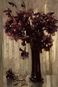 Vase mit violetten Blumen from Alexander Koester