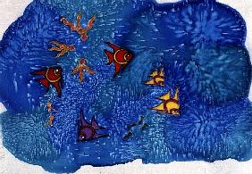 Fish, 1999 (painted silk) 