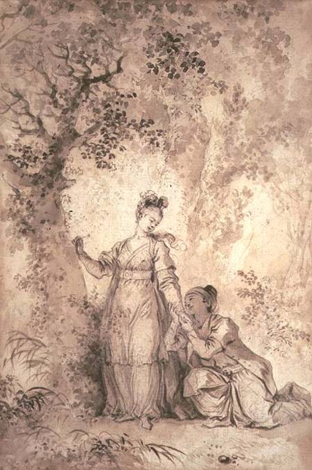 The Fiancee of the King of Garbe: the Tree (pen and ink) from Alexandre Evariste Fragonard