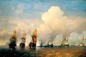The Russo-Swedish Sea War near Kronstadt in 1790
