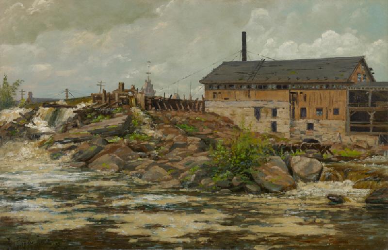 Farnhams Mill at St. Anthony Falls, Minneapolis, 1888 (oil on canvas) from Alexis Jean Fournier