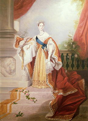 Portrait of Queen Victoria in Coronation Robes from Alfred-Edward Chalon