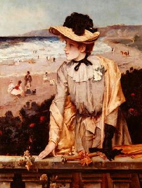 Young Woman at the Beach, or The Parisienne by the Sea (oil on canvas)
