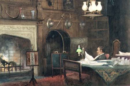 Interior of a Panelled Hall from Alfred J. Warne Brown